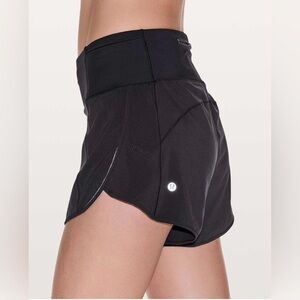 🍋Women’s Lululemon Real Quick Short Perforated 3.5" Size 2 Black W7ALES🍋